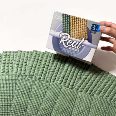 도톰하고 세정력 강한 양면 다목적 와플리얼수세미