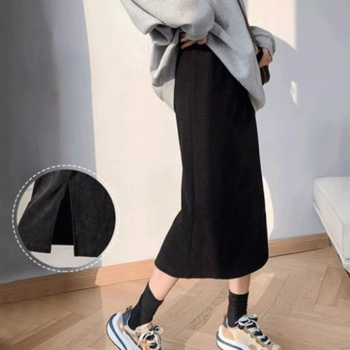 [보온성 2배]매력돋는 따땃한 스트레이트 스커트