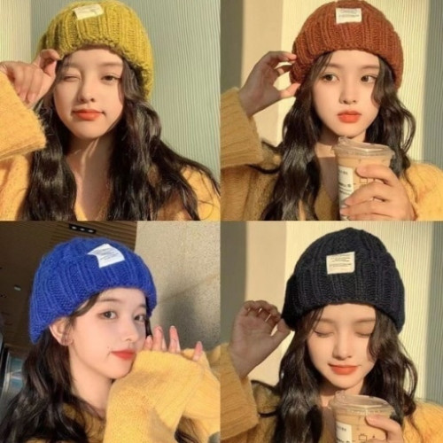 소장각 따뜻한 꽈배기 니트 비니